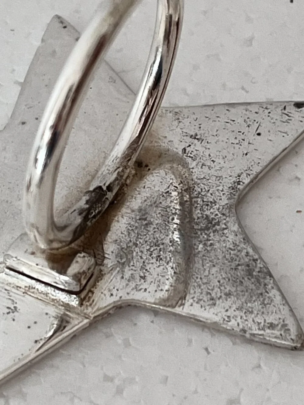 Vintage 90's Pier 1 Silver Plated Star Napkin Rings